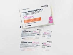 a box of 5 fentanyl patches